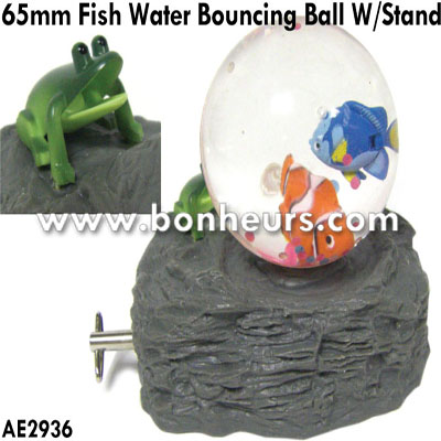 FISH WATER BOUNCING BALL W/STAND